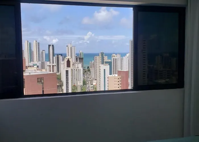 2402 - Flat Em Boa Viagem Praia, Prox Ao Shopping, Vista Mar