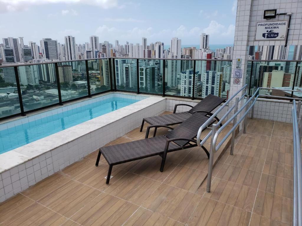 2402 - Flat Em Boa Viagem Praia, Prox Ao Shopping, Vista Mar * Recife